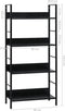 vidaXL - Boekenkast - met - 4 - schappen - 60x27,6x90,5 - cm - bewerkt - hout - zwart