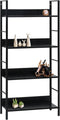 vidaXL - Boekenkast - met - 4 - schappen - 60x27,6x90,5 - cm - bewerkt - hout - zwart
