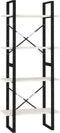 vidaXL - Boekenkast - met - 4 - schappen - 60x30x140 - cm - massief - grenenhout - wit