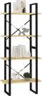 vidaXL - Boekenkast - met - 4 - schappen - 60x30x140 - cm - massief - grenenhout