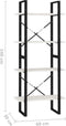 vidaXL - Boekenkast - met - 4 - schappen - 60x30x140 - cm - massief - grenenhout - wit