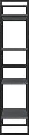 vidaXL - Boekenkast - met - 4 - schappen - 60x30x140 - cm - massief - grenenhout - grijs