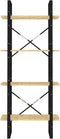 vidaXL - Boekenkast - met - 4 - schappen - 60x30x140 - cm - massief - grenenhout