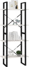 vidaXL - Boekenkast - met - 4 - schappen - 60x30x140 - cm - massief - grenenhout - wit