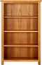 vidaXL - Boekenkast - met - 4 - schappen - 70x22x110 - cm - massief - eikenhout