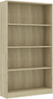 vidaXL - Boekenkast - met - 4 - schappen - 80x24x142 - cm - bewerkt - hout - sonoma - eik