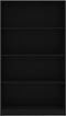 vidaXL - Boekenkast - met - 4 - schappen - 80x24x142 - cm - bewerkt - hout - zwart