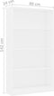 vidaXL - Boekenkast - met - 4 - schappen - 80x24x142 - cm - bewerkt - hout - wit