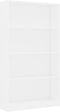 vidaXL - Boekenkast - met - 4 - schappen - 80x24x142 - cm - bewerkt - hout - wit