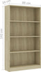 vidaXL - Boekenkast - met - 4 - schappen - 80x24x142 - cm - bewerkt - hout - sonoma - eik