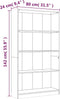 vidaXL - Boekenkast - met - 4 - schappen - 80x24x142 - cm - bewerkt - hout - grijs
