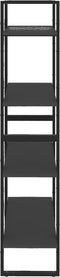 vidaXL - Boekenkast - met - 4 - schappen - 80x30x140 - cm - bewerkt - hout - grijs