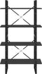 vidaXL - Boekenkast - met - 4 - schappen - 80x30x140 - cm - bewerkt - hout - grijs