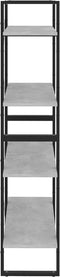 vidaXL - Boekenkast - met - 4 - schappen - 80x30x140 - cm - bewerkt - hout - betongrijs