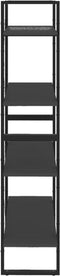 vidaXL - Boekenkast - met - 4 - schappen - 80x30x140 - cm - bewerkt - hout - grijs