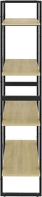 vidaXL - Boekenkast - met - 4 - schappen - 80x30x140 - cm - hout - sonoma - eiken