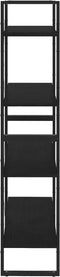 vidaXL - Boekenkast - met - 4 - schappen - 80x30x140 - cm - massief - grenenhout - zwart