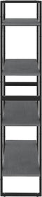 vidaXL - Boekenkast - met - 4 - schappen - 80x30x140 - cm - massief - grenenhout - grijs