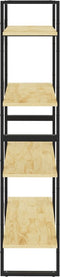 vidaXL - Boekenkast - met - 4 - schappen - 80x30x140 - cm - massief - grenenhout