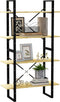 vidaXL - Boekenkast - met - 4 - schappen - 80x30x140 - cm - massief - grenenhout