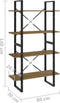 vidaXL - Boekenkast - met - 4 - schappen - 80x30x140 - cm - massief - grenenhout
