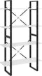 vidaXL - Boekenkast - met - 4 - schappen - 80x30x140 - cm - spaanplaat - wit