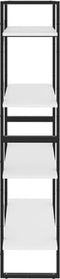 vidaXL - Boekenkast - met - 4 - schappen - 80x30x140 - cm - spaanplaat - wit