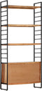 vidaXL - Boekenkast - met - 4 - schappen - 80x30x180 - cm - massief - acaciahout