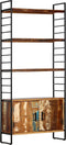 vidaXL - Boekenkast - met - 4 - schappen - 80x30x180 - cm - massief - gerecycled - hout