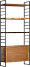 vidaXL - Boekenkast - met - 4 - schappen - 80x30x180 - cm - massief - gerecycled - hout
