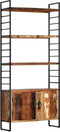 vidaXL - Boekenkast - met - 4 - schappen - 80x30x180 - cm - massief - gerecycled - hout