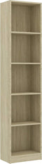 vidaXL - Boekenkast - met - 5 - schappen - 40x24x175 - cm - bewerkt - hout - sonoma - eik