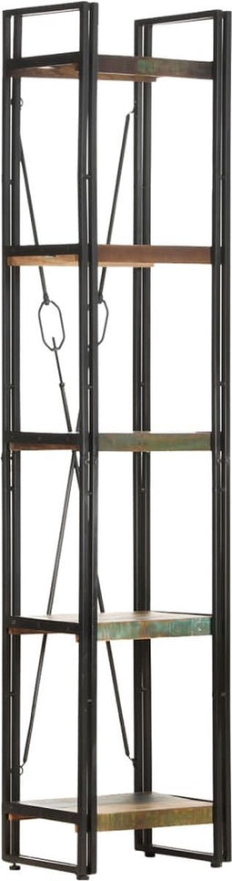 vidaXL - Boekenkast - met - 5 - schappen - 40x30x180 - cm - massief - gerecycled - hout