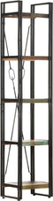 vidaXL - Boekenkast - met - 5 - schappen - 40x30x180 - cm - massief - gerecycled - hout