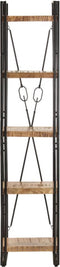 vidaXL - Boekenkast - met - 5 - schappen - 40x30x180 - cm - massief - mangohout
