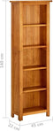 vidaXL - Boekenkast - met - 5 - schappen - 45x22x140 - cm - massief - eikenhout