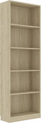 vidaXL - Boekenkast - met - 5 - schappen - 60x24x175 - cm - bewerkt - hout - sonoma - eik