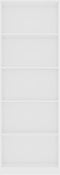 vidaXL - Boekenkast - met - 5 - schappen - 60x24x175 - cm - bewerkt - hout - wit