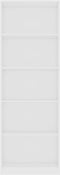 vidaXL - Boekenkast - met - 5 - schappen - 60x24x175 - cm - bewerkt - hout - wit