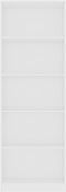 vidaXL - Boekenkast - met - 5 - schappen - 60x24x175 - cm - bewerkt - hout - wit
