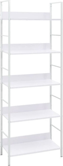 vidaXL - Boekenkast - met - 5 - schappen - 60x27,6x158,5 - cm - bewerkt - hout - wit