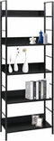vidaXL - Boekenkast - met - 5 - schappen - 60x27,6x158,5 - cm - bewerkt - hout - zwart