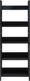 vidaXL - Boekenkast - met - 5 - schappen - 60x27,6x158,5 - cm - bewerkt - hout - zwart