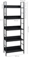 vidaXL - Boekenkast - met - 5 - schappen - 60x27,6x158,5 - cm - bewerkt - hout - zwart