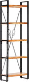 vidaXL - Boekenkast - met - 5 - schappen - 60x30x180 - cm - massief - acaciahout