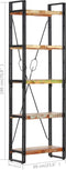 vidaXL - Boekenkast - met - 5 - schappen - 60x30x180 - cm - massief - gerecycled - hout