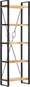vidaXL - Boekenkast - met - 5 - schappen - 60x30x180 - cm - massief - mangohout
