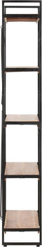 vidaXL - Boekenkast - met - 5 - schappen - 60x30x180 - cm - massief - acaciahout