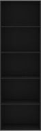 vidaXL - Boekenkast - met - 5 - schappen - 60x30x189 - cm - bewerkt - hout - zwart