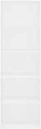 vidaXL - Boekenkast - met - 5 - schappen - 60x30x189 - cm - bewerkt - hout - wit